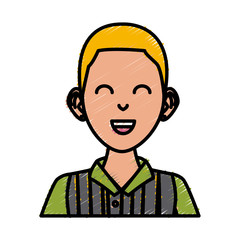 Young man cartoon icon vector illustration graphic design