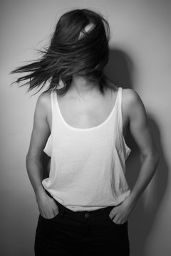 Portrait od a model with no make up