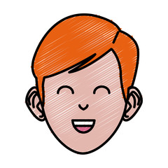 Young man cartoon icon vector illustration graphic design