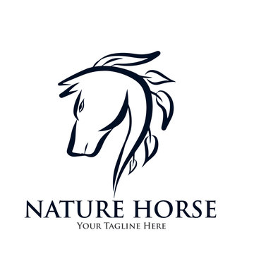 leaf horse logo