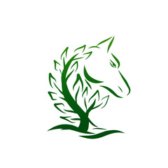 leaf horse logo