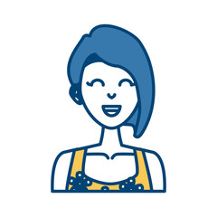 Young woman cartoon icon vector illustration graphic design