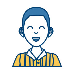 Young man cartoon icon vector illustration graphic design