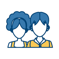 Young couple cartoon icon vector illustration graphic design