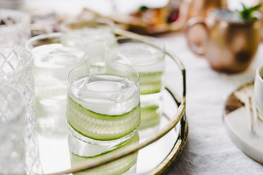 Cucumber Gin Fizz Cocktail