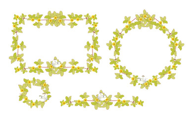 黄色い花　フレーム