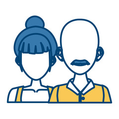 Young couple cartoon icon vector illustration graphic design