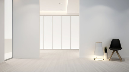 living room in apartment or hotel - Interior Design - 3D Rendering