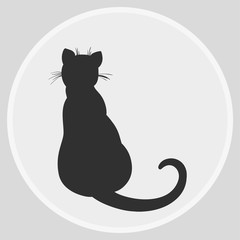 Cat silhouette web icon