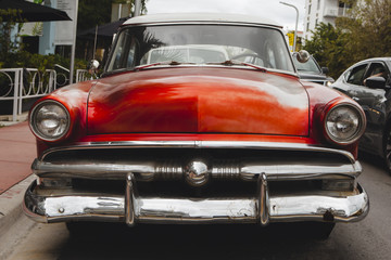 Red 1950's Era Classic Car