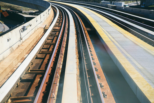 Detail of train tracks - railway