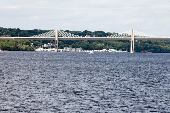 Saint Croix crossing, a bridge between Minnesota and Wisconsin at Stillwater, MN