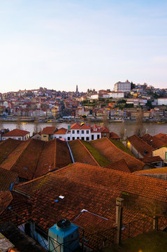 Views of the wine cellars and Oporto