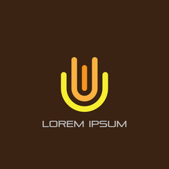 abstract letter u business logo