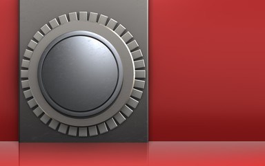 3d vault door blank template metal box