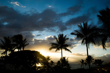 Obraz premium Colourful Sunset in Hawaii