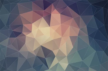 Poster Im Rahmen flat pastel color background with triangles shapes © igor_shmel