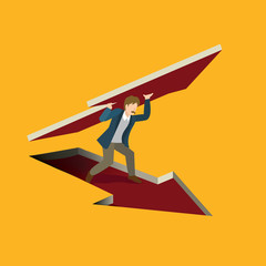 businessman lift success arrow 