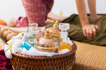 Massage in beauty spa.