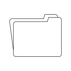 document folder icon over white background vector illustration