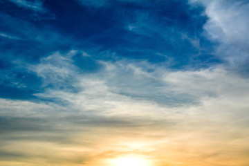 Sky sunset background