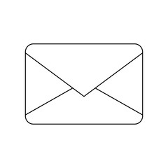 envelope icon over white background vector illustration