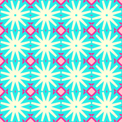Colorful seamless geometric pattern. Ornamental, mosaic  background. Suitable for textile, tile, fashion, package.