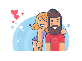 Happy couple in love