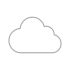 cloud icon over white background vector illustration