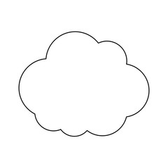 cloud icon over white background vector illustration
