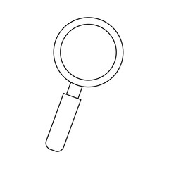 magnifying glass icon over white background vector illustration