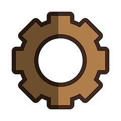 gear wheel icon over white background vector illustration