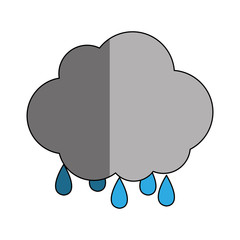 cloud icon over white background vector illustration