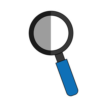 magnifying glass icon over white background vector illustration