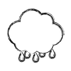 cloud icon over white background vector illustration