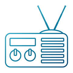 Obraz premium Old radio stereo icon vector illustration graphic design