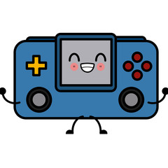 Portable videogame console icon vector illustration graphic design
