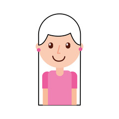 cartoon portrait girl teacher professional character vector illustration