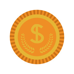 Coin money isolated icon vector illustration graphic design