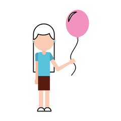 school happy girl holding balloon celebration teacher day