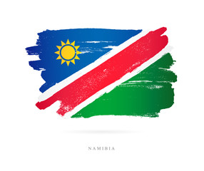 The flag of Namibia. Abstract concept