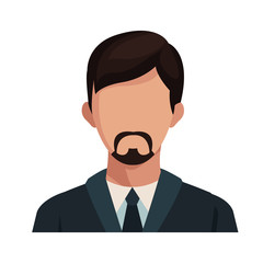 Businessman avatar cartoon icon vector illustration graphic design