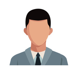 Businessman avatar cartoon icon vector illustration graphic design