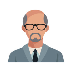 Businessman avatar cartoon icon vector illustration graphic design