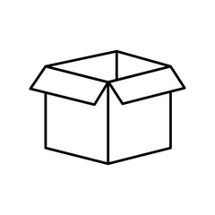 Cardboard box isolated icon vector illustration graphic design