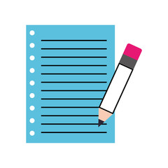 school paper and pencil utensil study