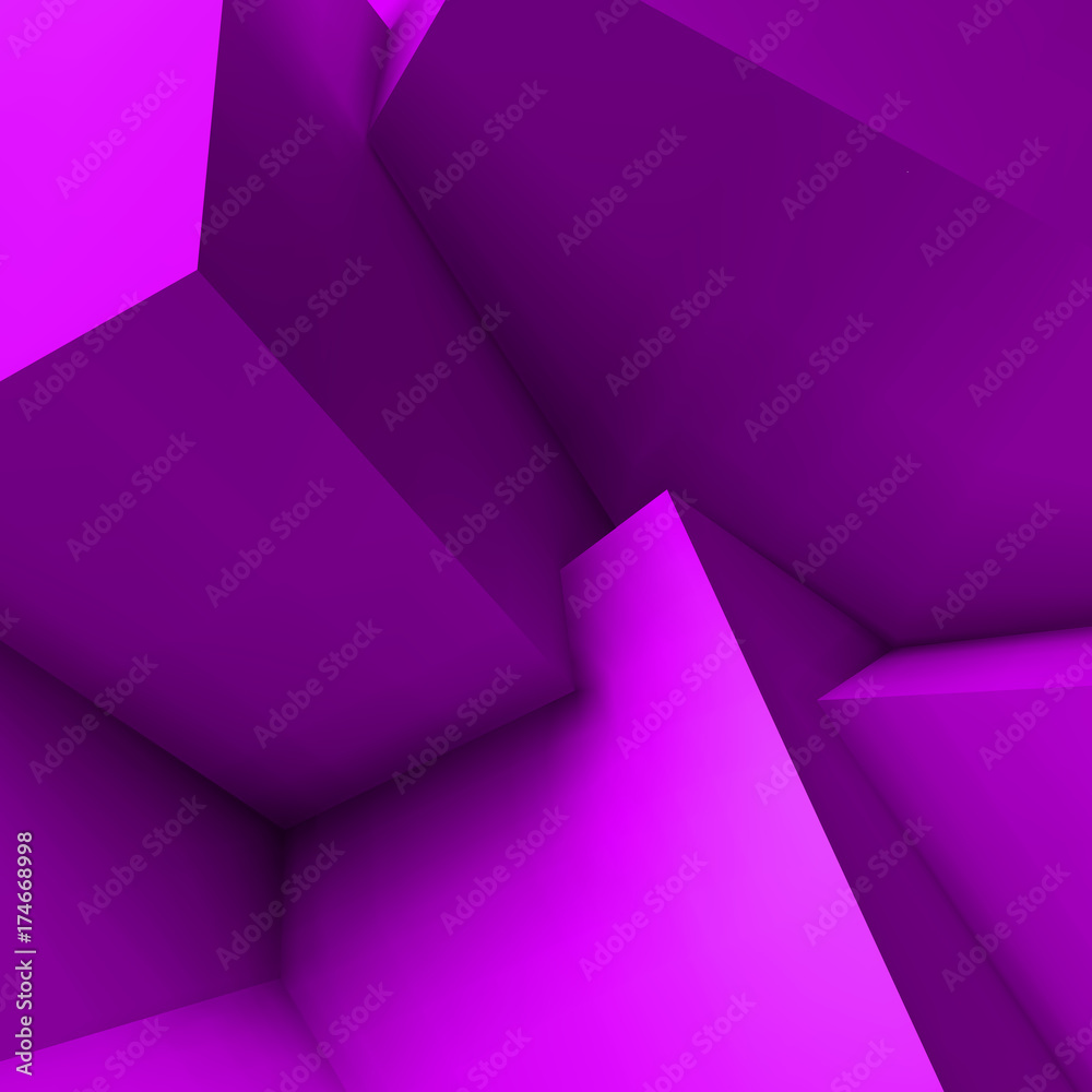 Poster abstract geometric background with overlapping cubes