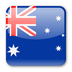 Australia Flag Vector Square Icon
