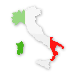 Fototapeta premium Italy Flag Country Contour Vector Icon