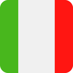 Italy Flag Vector Square Flat Icon